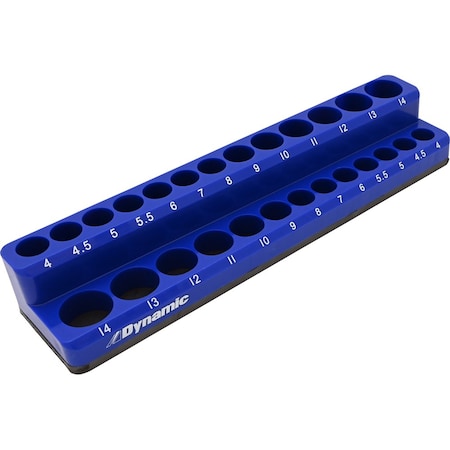 Dynamic 1/4" Drive Metric Magnetic, 26 Socket Organizer D029001